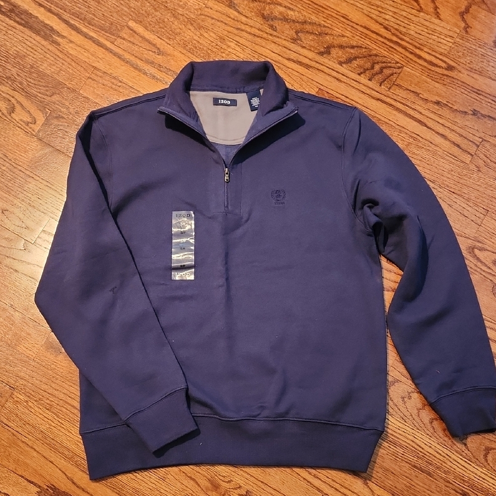 Izod Blue Quarter-Zip Sweatshirt
